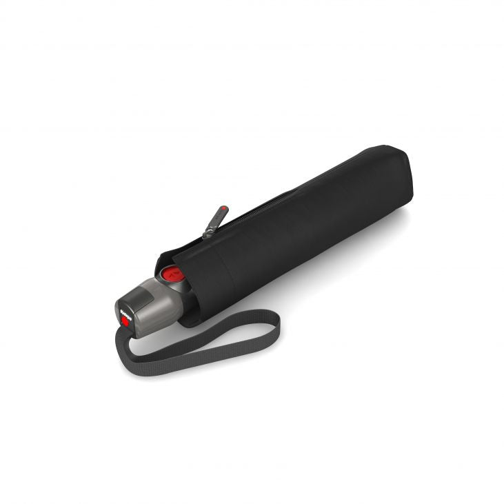 Knirps T.200 Taschenschirm – Auf/Zu-Automatik, Ø 97 cm, L 28 cm – Schwarz – Windfest