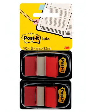 Post-it Markierstreifen/Index – 25,4 × 43,2 mm – Rot, 2er-Set