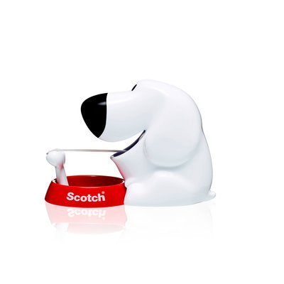 Scotch Tischabroller Dog – für Rollenbreite bis 19 mm, für Bandlänge bis 33 m, für Kern 1", Metallmesser