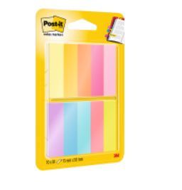 Post-it Seitenmarker – 12,7×44,4 mm – sortiert, 50 Stück, recyclingfähig