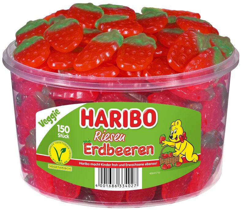 Haribo Riesen Erdbeeren Gummibonbons – 1,35 kg