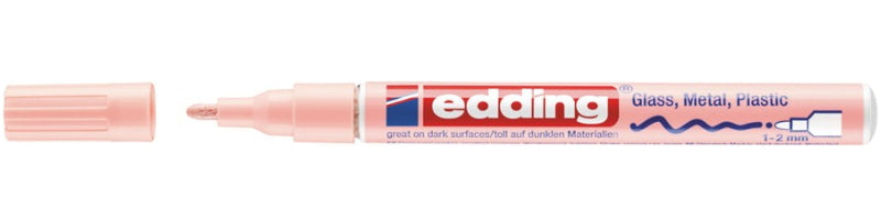 Edding 751 Lackmarker – Rundspitze 1–2 mm – Rosa, 10er-Pack – für Glas, Metall und Kunststoff