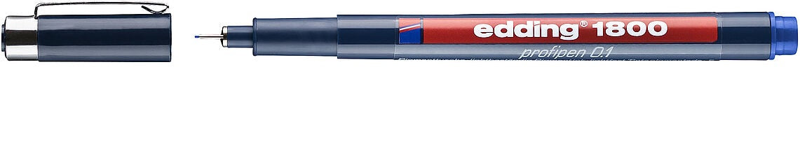 Edding 1800 Fineliner 0,25 mm – blau – wasserfest, dokumentenecht