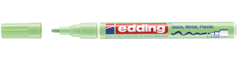 Edding 751 Lackmarker – Pinselspitze 1–2 mm – Pastellgrün – 10er-Pack