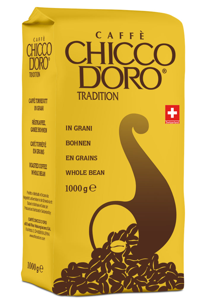 Chicco d'Oro Bohnenkaffee Tradition – 1 kg – Arabica – Röstgrad mittel – Intensität 4,5/7