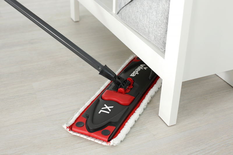 Vileda UltraMat XL Komplettbox Turbo – Bodenwischer-Set – Wischbreite 42 cm, Teleskopstiel, Rot