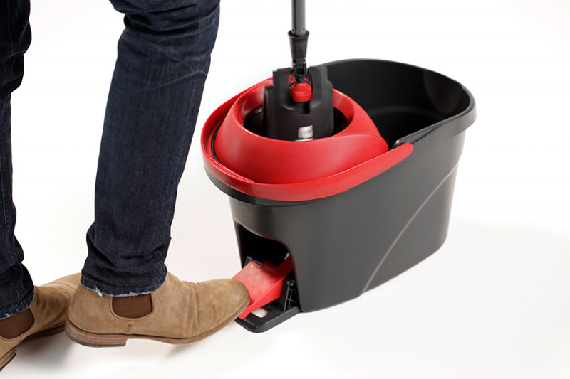 Vileda UltraMat XL Komplettbox Turbo – Bodenwischer-Set – Wischbreite 42 cm, Teleskopstiel, Rot