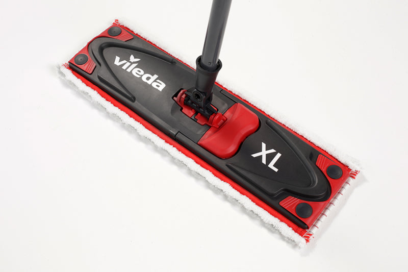 Vileda UltraMat XL Komplettbox Turbo – Bodenwischer-Set – Wischbreite 42 cm, Teleskopstiel, Rot