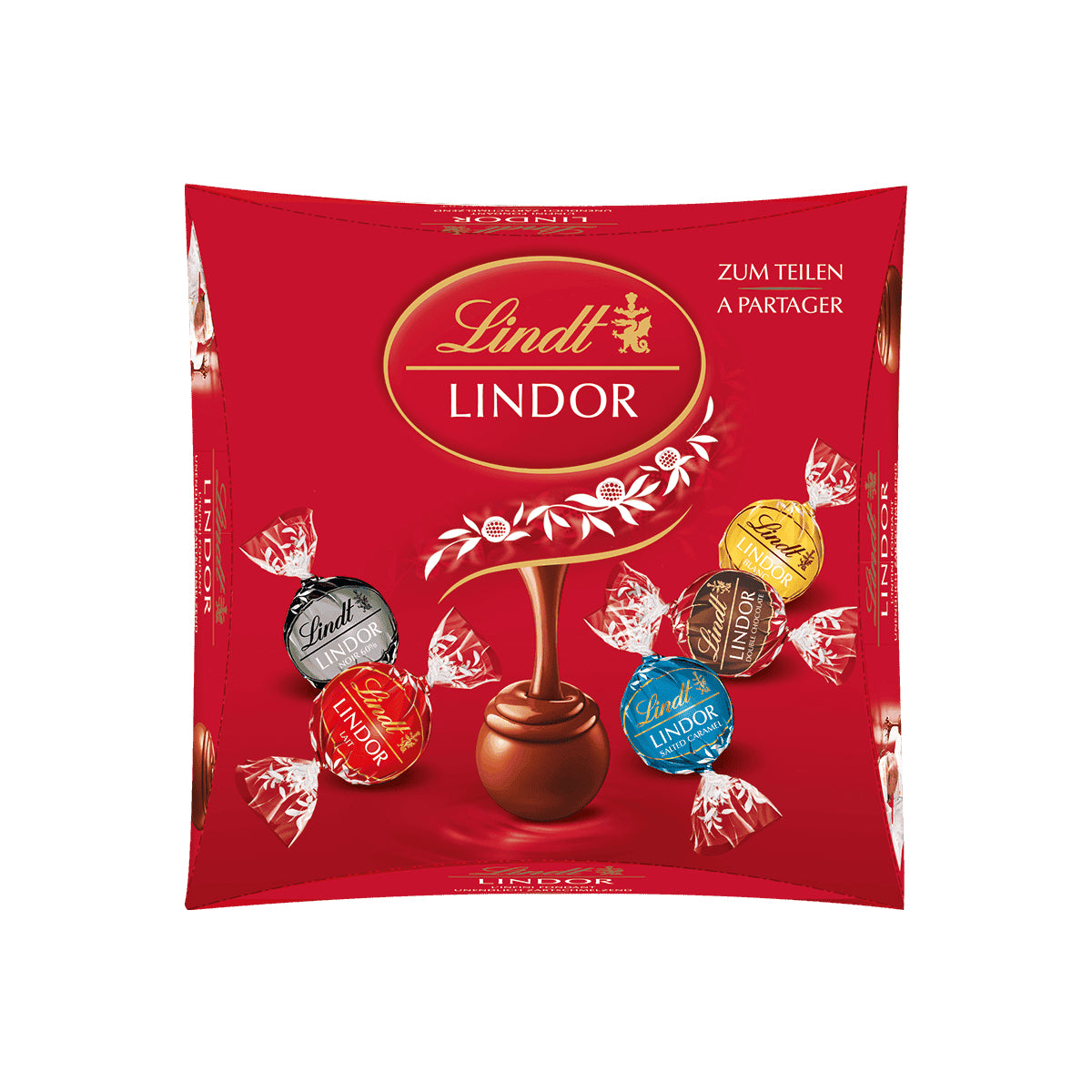 Lindt LINDOR Pralinés Kugeln – sortiert, Sharing Box, 298 g