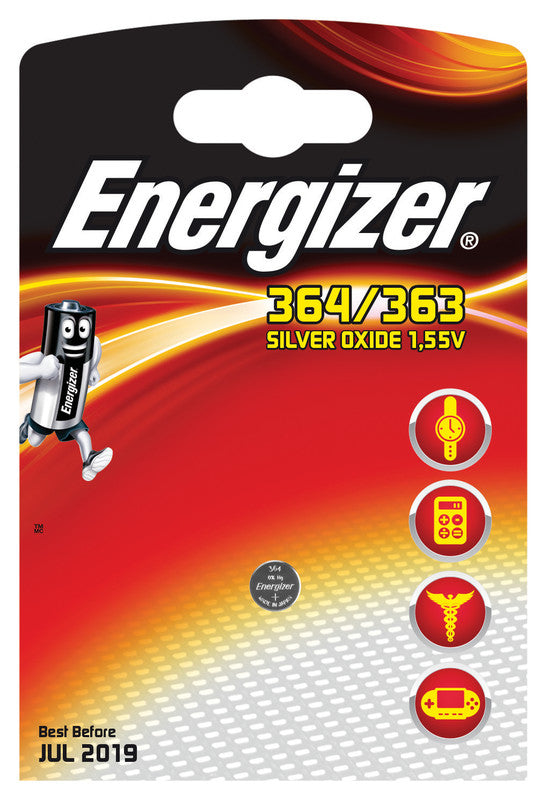 Energizer Knopfzelle 364/363, Silberoxid, 1,55 V – 1 Stk.