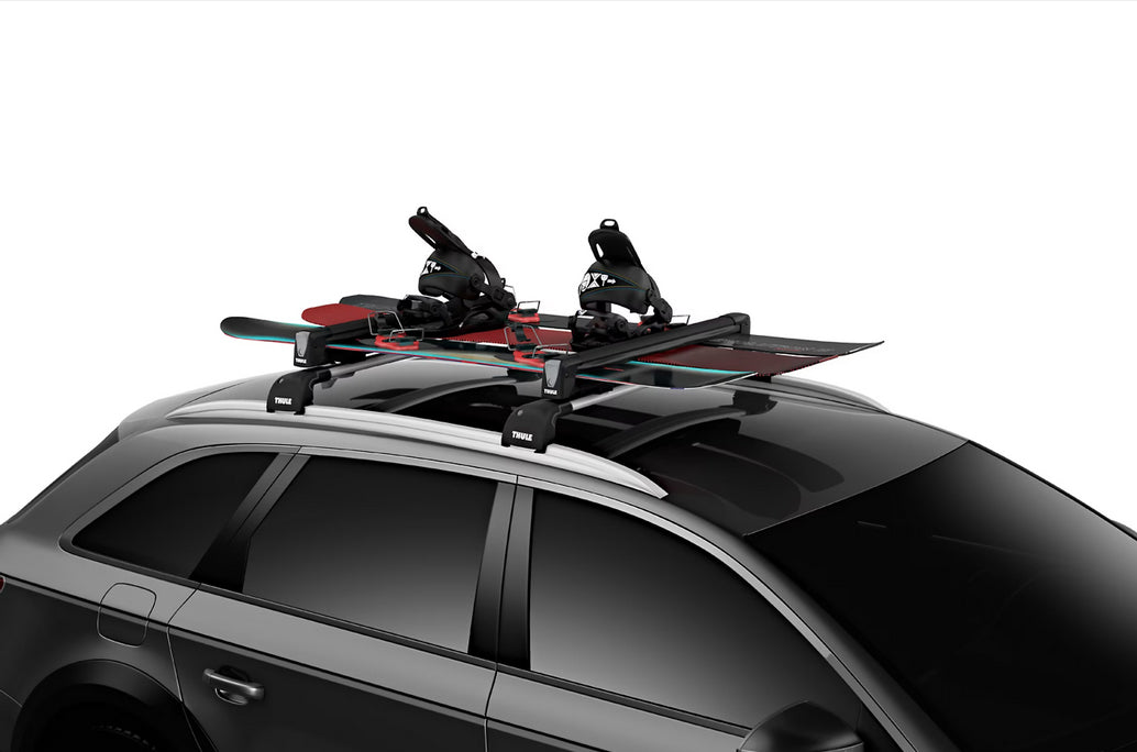 Thule SnowPack Skiträger – für 6 Skier & 4 Snowboards – 87 × 7 × 10 cm – schwarz, abschliessbar