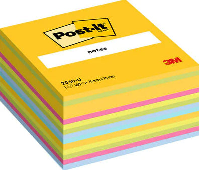 Post-it Haftnotizen – 76×76 mm – Mehrfarbig, 450 Blatt, PEFC