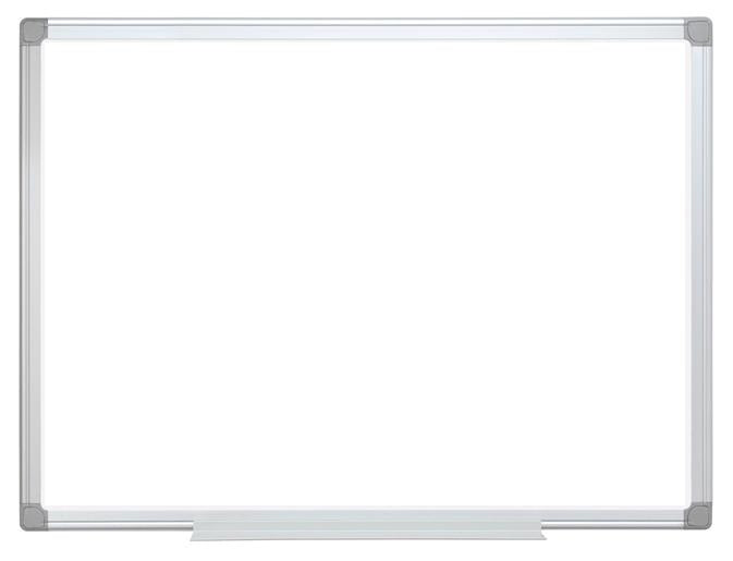 Bi-Office Whiteboard – 180 × 120 cm, Emaille, magnetisch, Aluminiumrahmen, Wandmontage, inkl. Stiftablage