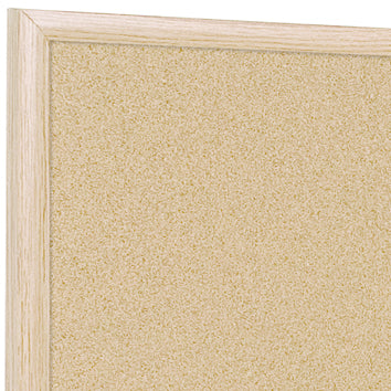 Bi-Office Korktafel – 60 × 45 cm – braun, Holzrahmen