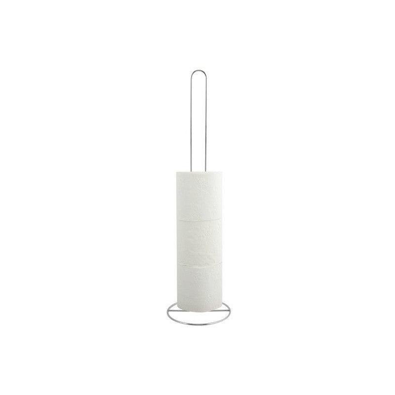 MSV Toilettenpapierständer – Metall chrom, für 3 Rollen, H 50,5 cm