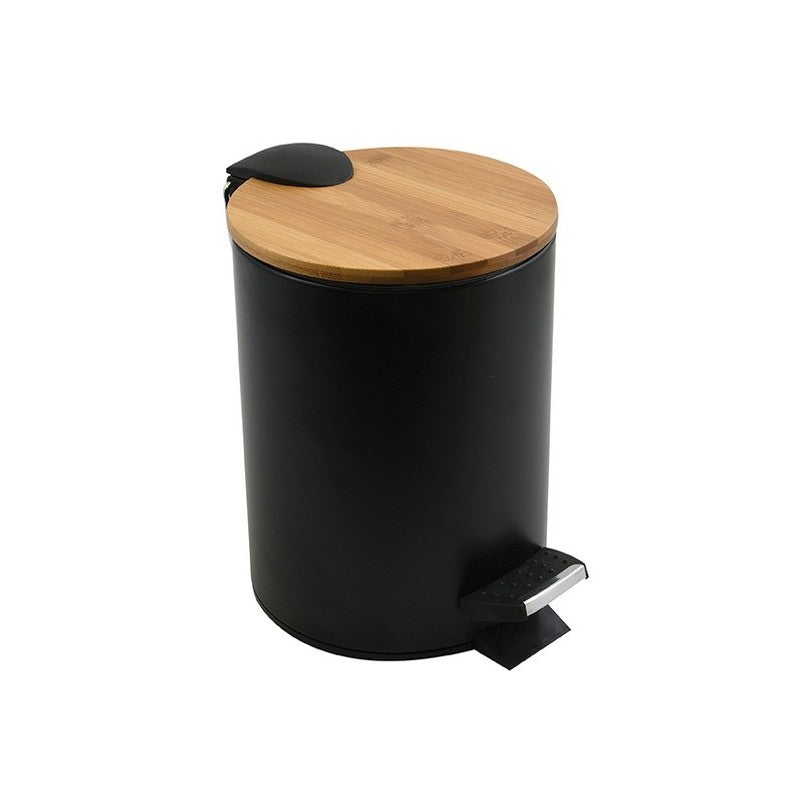 Spirella Treteimer Adonis – 3 l – Stahl, rund – schwarz