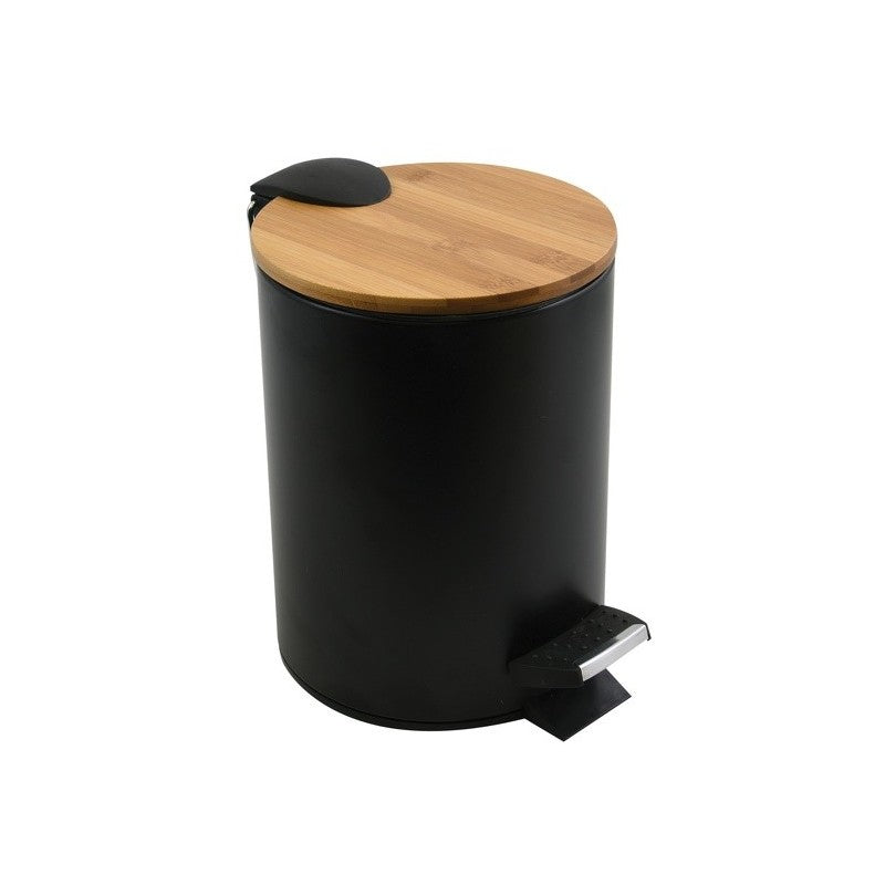 Spirella Treteimer Adonis – 5 l – Stahl, rund – schwarz