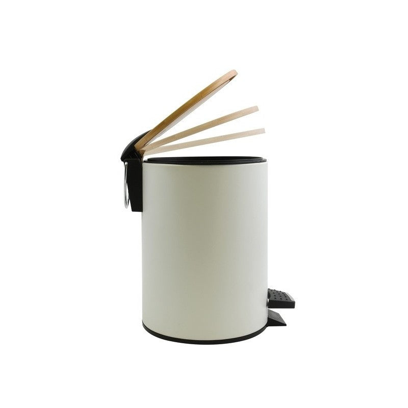 Spirella Treteimer Adonis – 5 l – Stahl, rund – weiss