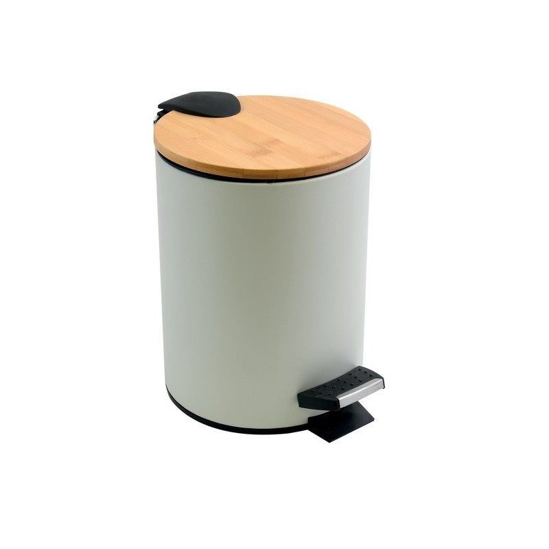Spirella Treteimer Adonis – 5 l – Stahl, rund – weiss