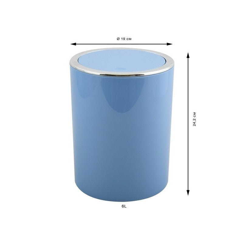 MSV Kosmetikeimer – 6 l – Kunststoff (PP), rund – blau