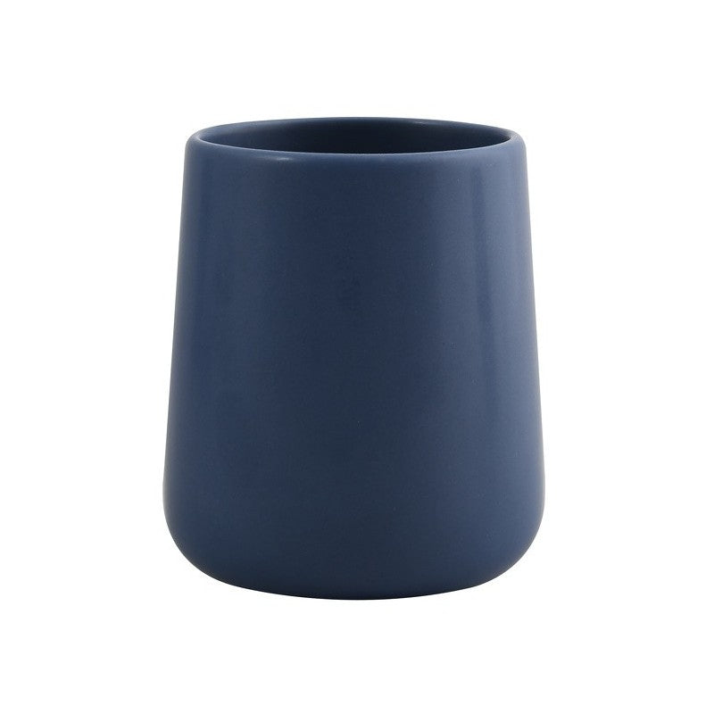 MSV Zahnputzbecher Maonie – Keramik, Ø8,5×10 cm, Dunkelblau