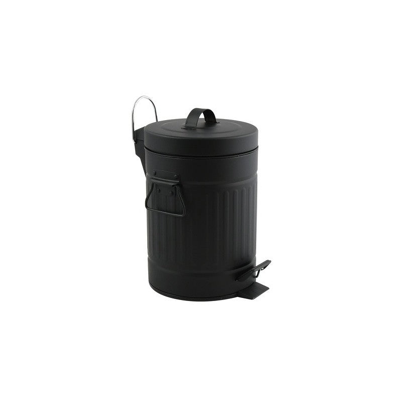 MSV Kosmetikeimer – 3 l – Stahl, rund – schwarz