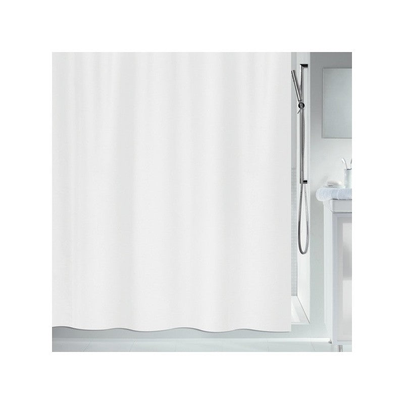Spirella Primo Duschvorhang – 120 × 200 cm – Weiss – Polyester, waschbar bei 40 °C