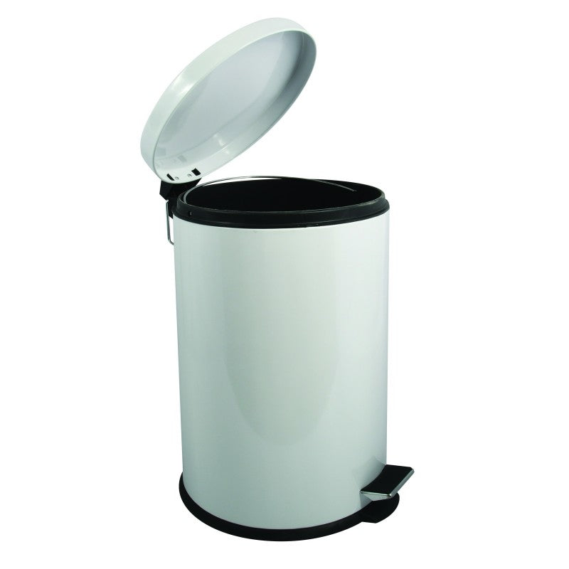 MSV Treteimer – 20 l – Stahl, rund – weiss