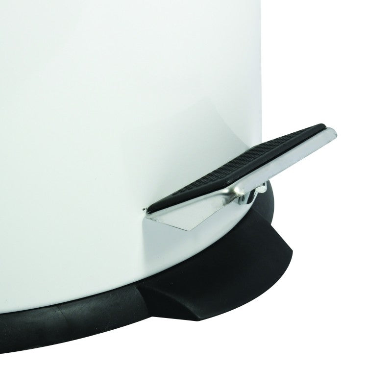 MSV Treteimer – 20 l – Stahl, rund – weiss