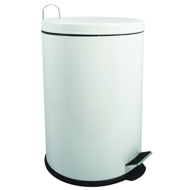 MSV Treteimer – 20 l – Stahl, rund – weiss