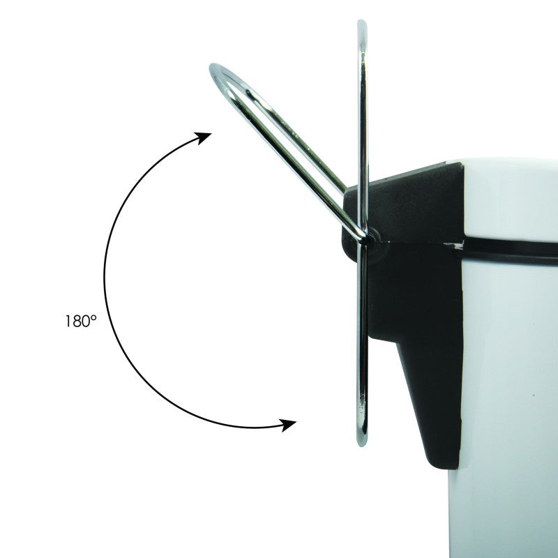 MSV Treteimer – 20 l – Stahl, rund – weiss