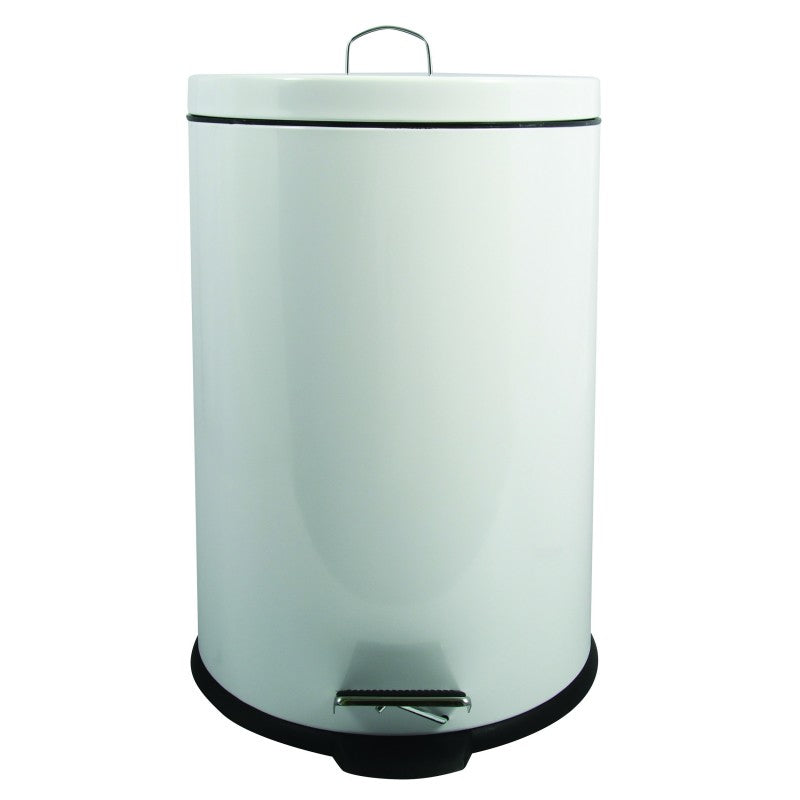 MSV Treteimer – 20 l – Stahl, rund – weiss