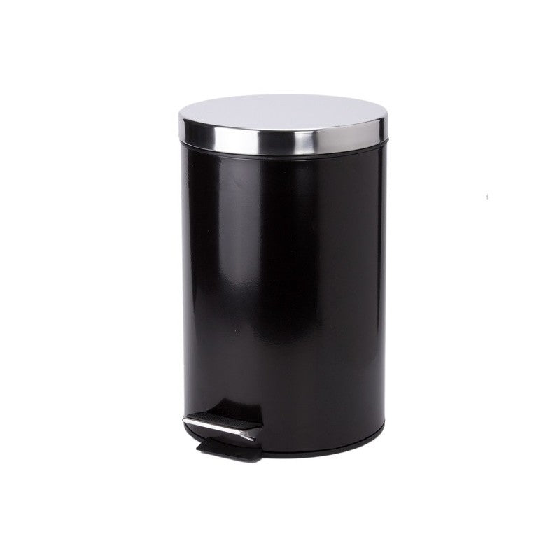 MSV Papierkorb – 12 L – Stahl, Schwarz matt – Ø 251 × H 394 mm