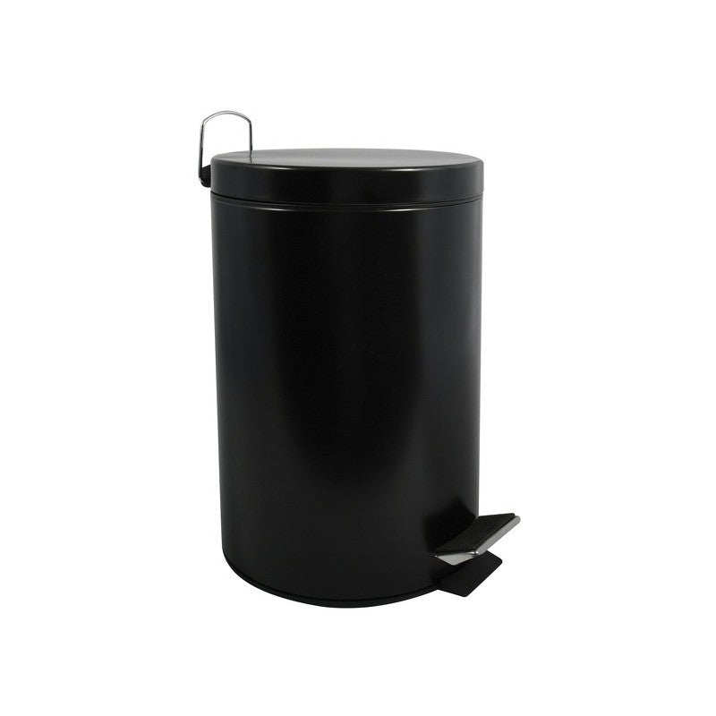 MSV Papierkorb – 12 L – Stahl, Schwarz matt – Ø 251 × H 394 mm