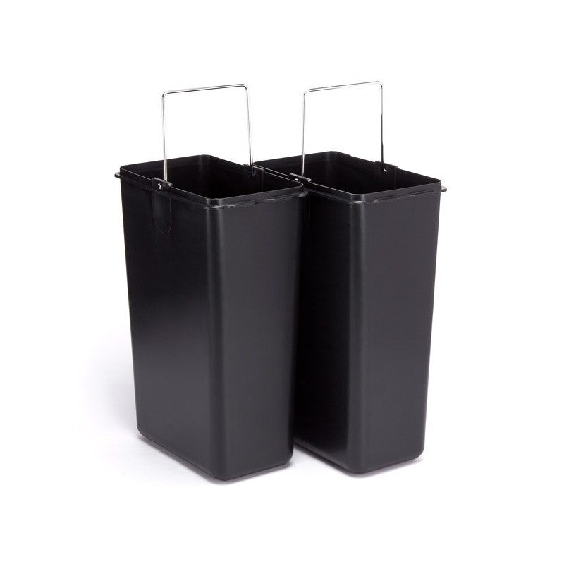 MSV Recyclingbox 100352 – 16 l – Edelstahl, rechteckig – grau