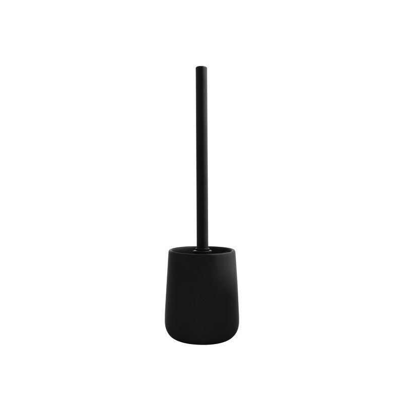 MSV WC-Bürstenset – Keramik matt, schwarz, mit Deckel, H 38,8 cm