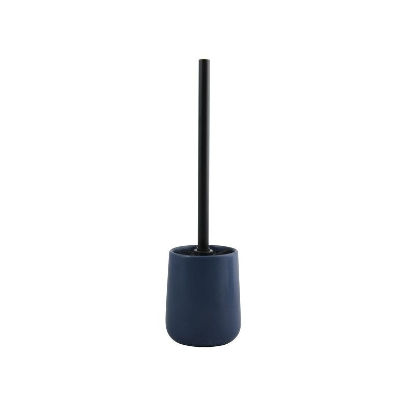 MSV WC-Bürstenset – Keramik, Dunkelblau, mit Deckel, H 38,8 cm