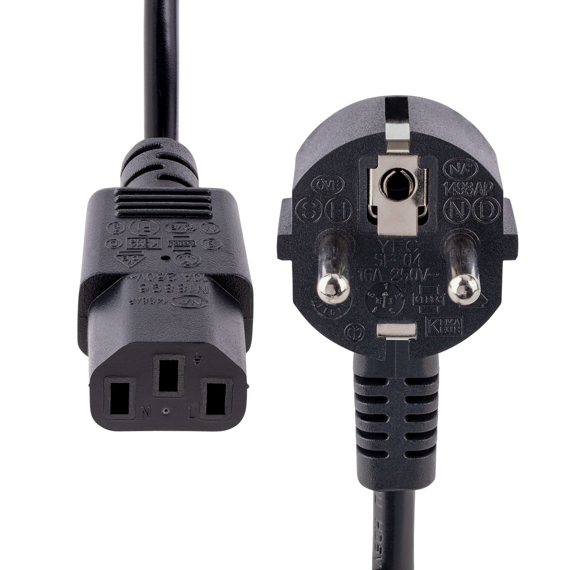 StarTech.com Netzkabel, Schuko auf IEC C13, 3 m