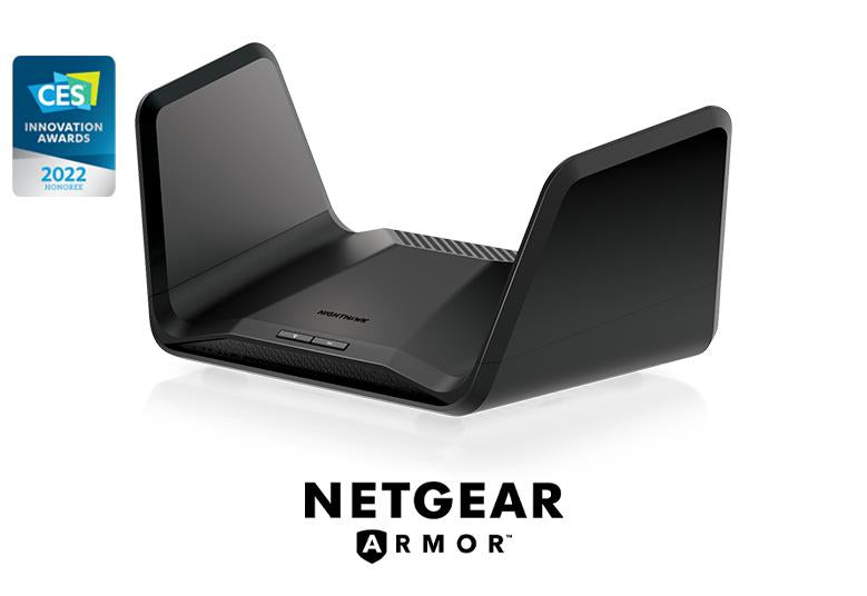 NETGEAR RAXE300 – WLAN-Router – Wi-Fi 6E Tri-Band (2,4/5/6 GHz), 6,6 Gbit/s