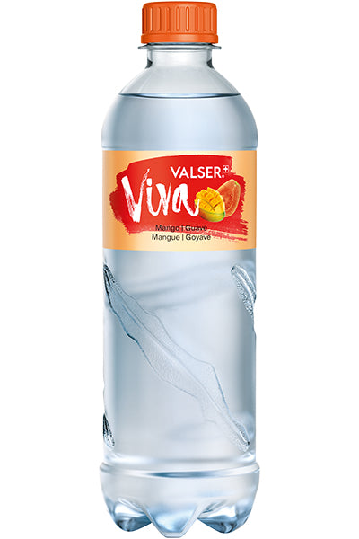 Valser Viva – Wasser mit Geschmack prickelnd, Mango & Guave – 24 × 50 cl