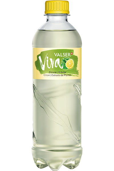 Valser Viva – Wasser mit Geschmack prickelnd, Zitrone & Kräuter – 24 × 50 cl
