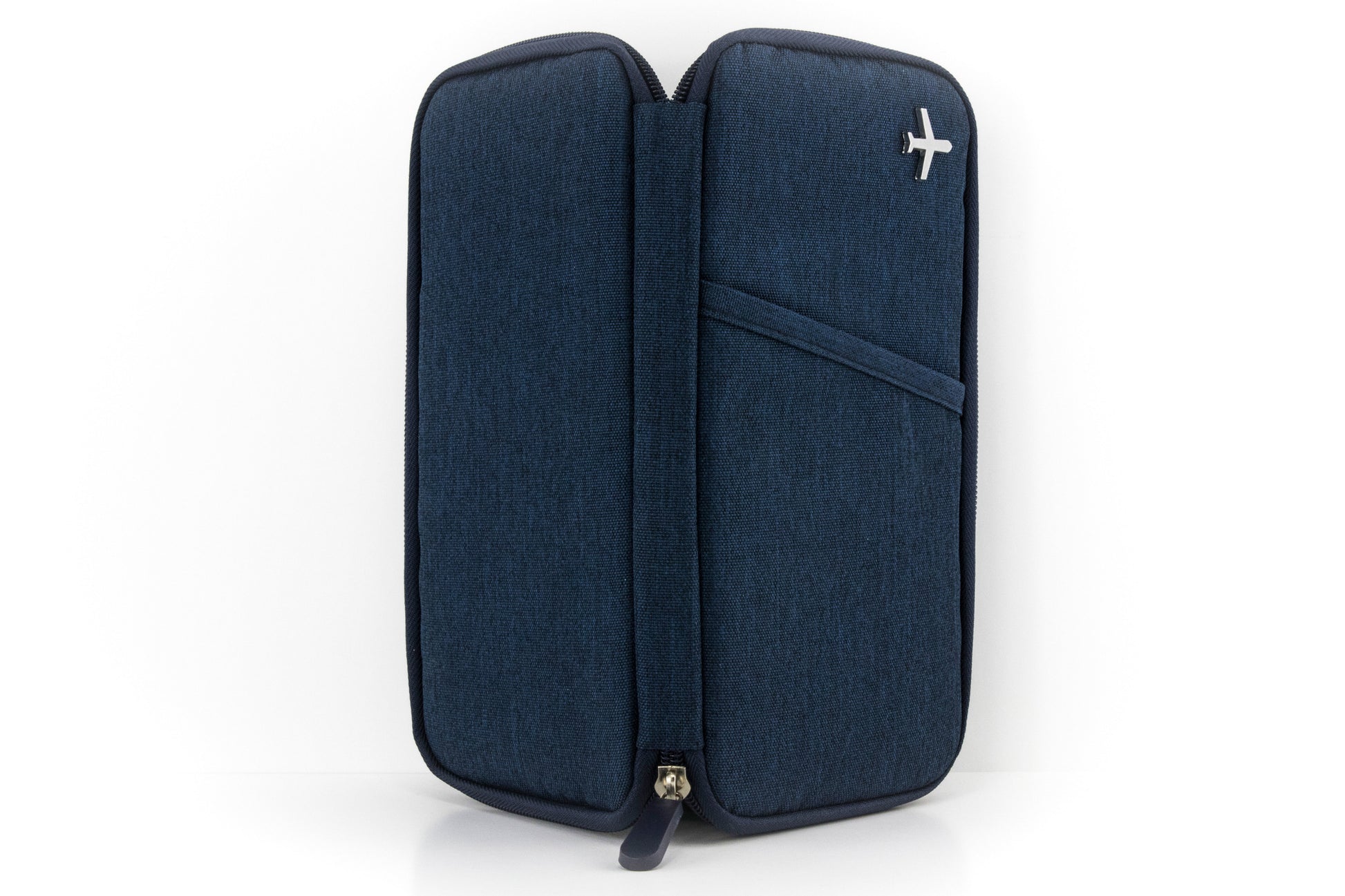 TROIKA Reise-Organizer – mit RFID-Schutz, Polyester, Blau, 243 × 22 × 133 mm