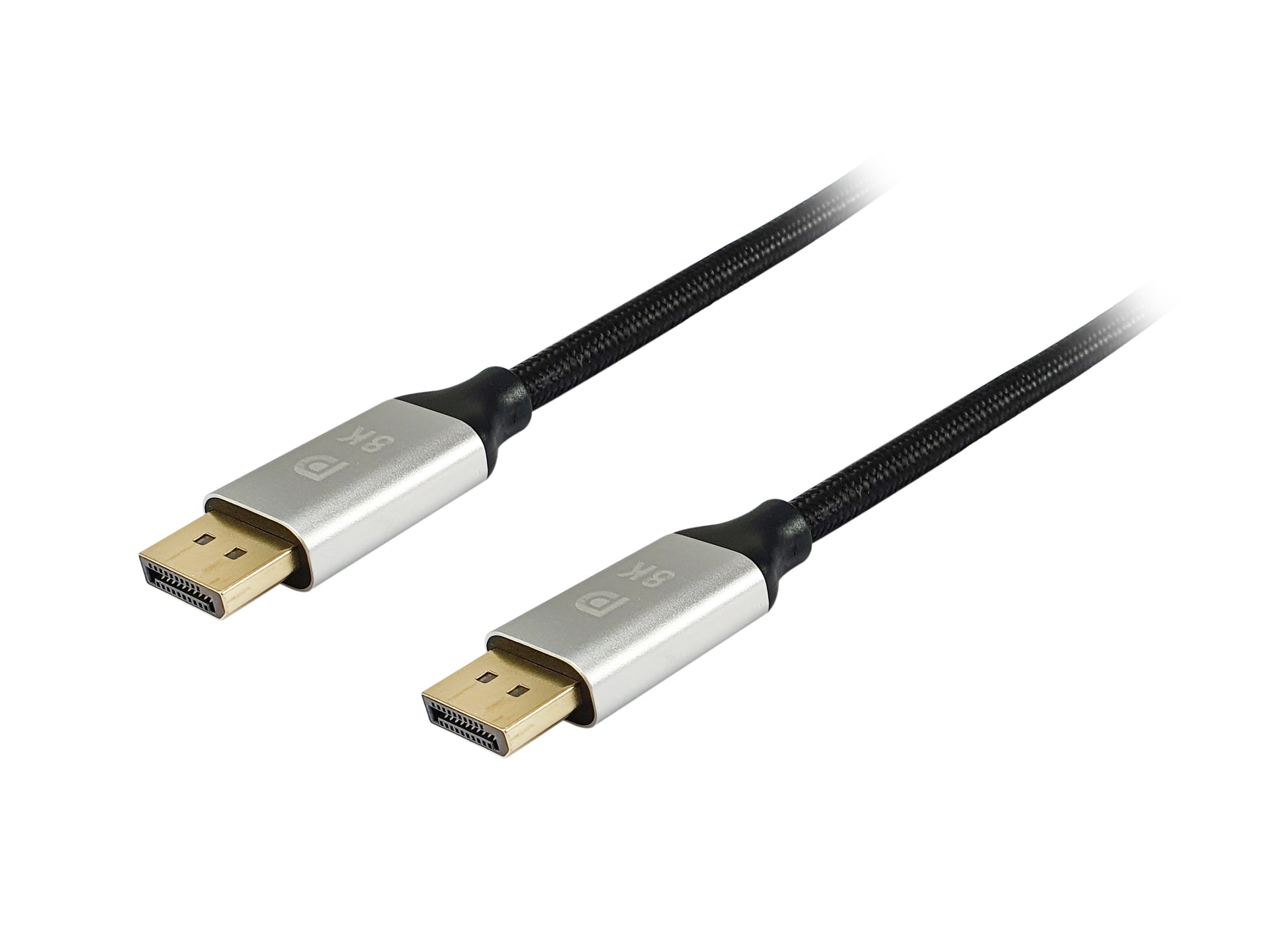 Equip DisplayPort Kabel DP 1.4 – 8K 60 Hz – 2 m – Aluminium/Schwarz