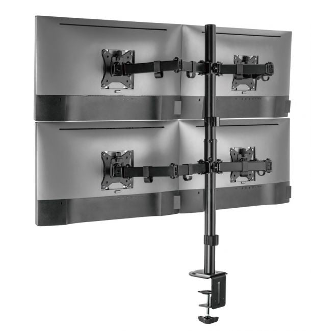 Equip 650159 – Monitorarm, Quad – bis 32", VESA 75 × 75/100 × 100 mm, schwenkbar