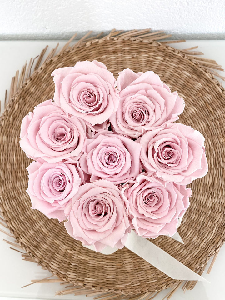 Soli Collection Trockenblumen Rosenbox – Rosa – 16 cm – 1 Stück