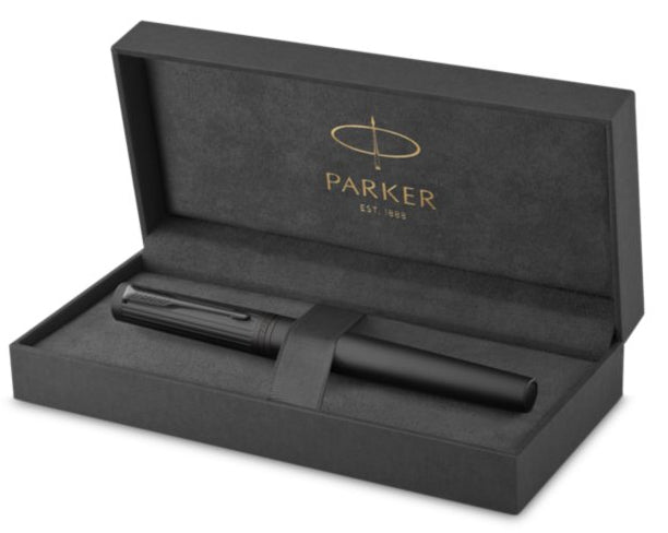 Parker Ingenuity Mattschwarz – Federbreite F – Schwarz, Blau – Patronen