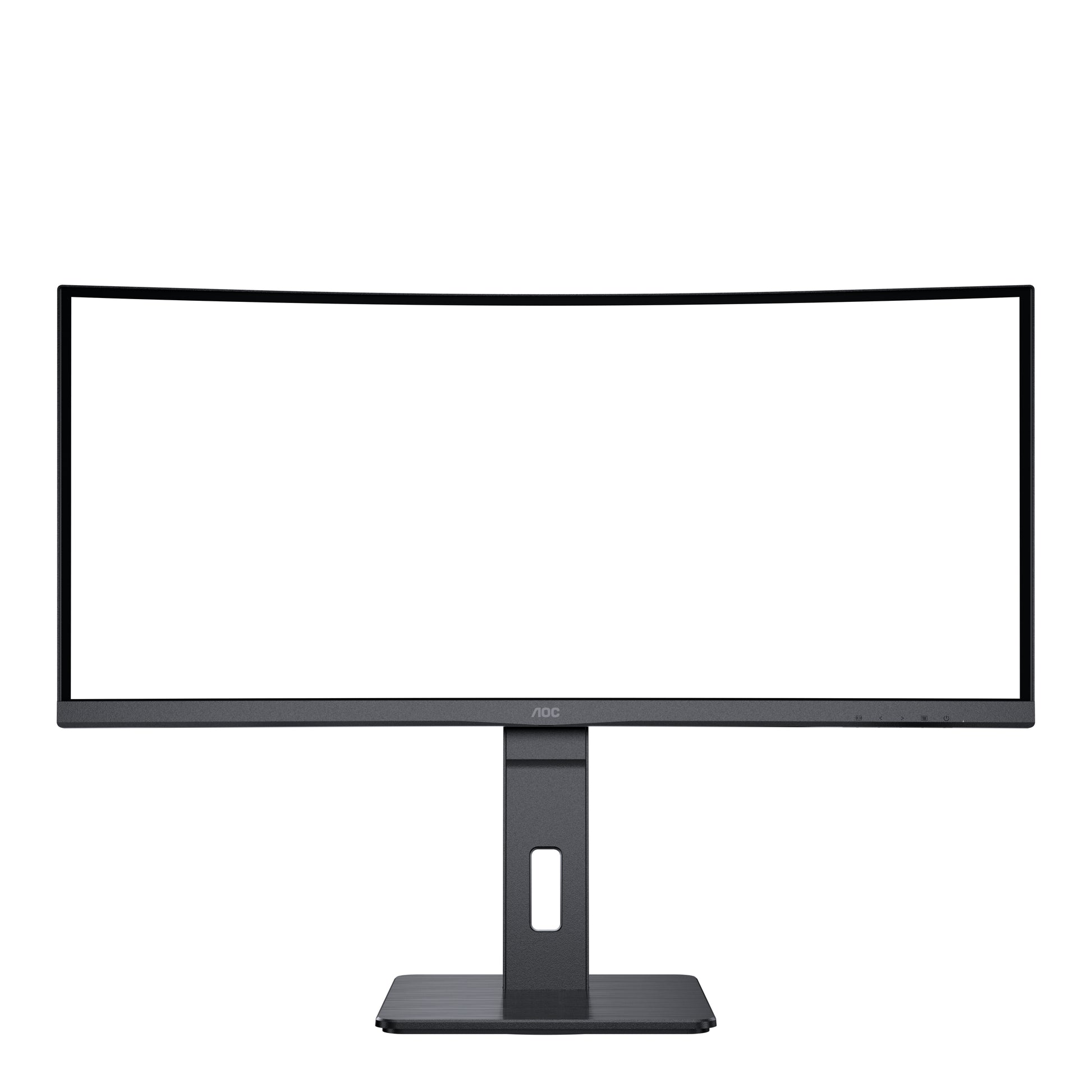 AOC Monitor, 34", 3440 × 1440 (UWQHD), VA, 100 Hz, 300 cd/m², KVM, USB-C, Gebogen, VESA 100 × 100, Schwarz