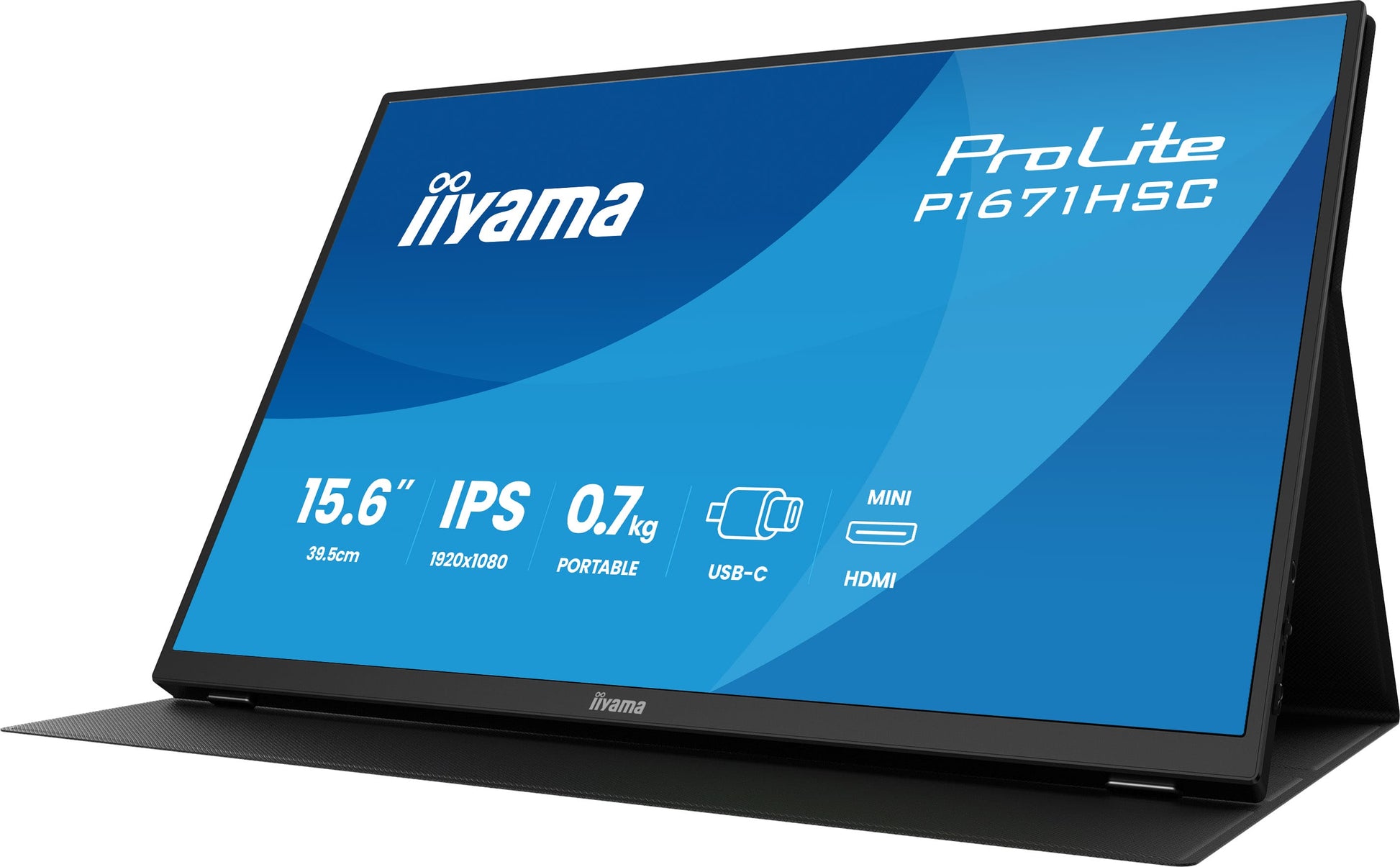 iiyama ProLite P1671HSC-B1 – Monitor, 15,6" 1920 × 1080 (Full HD), IPS, 250 cd/m²