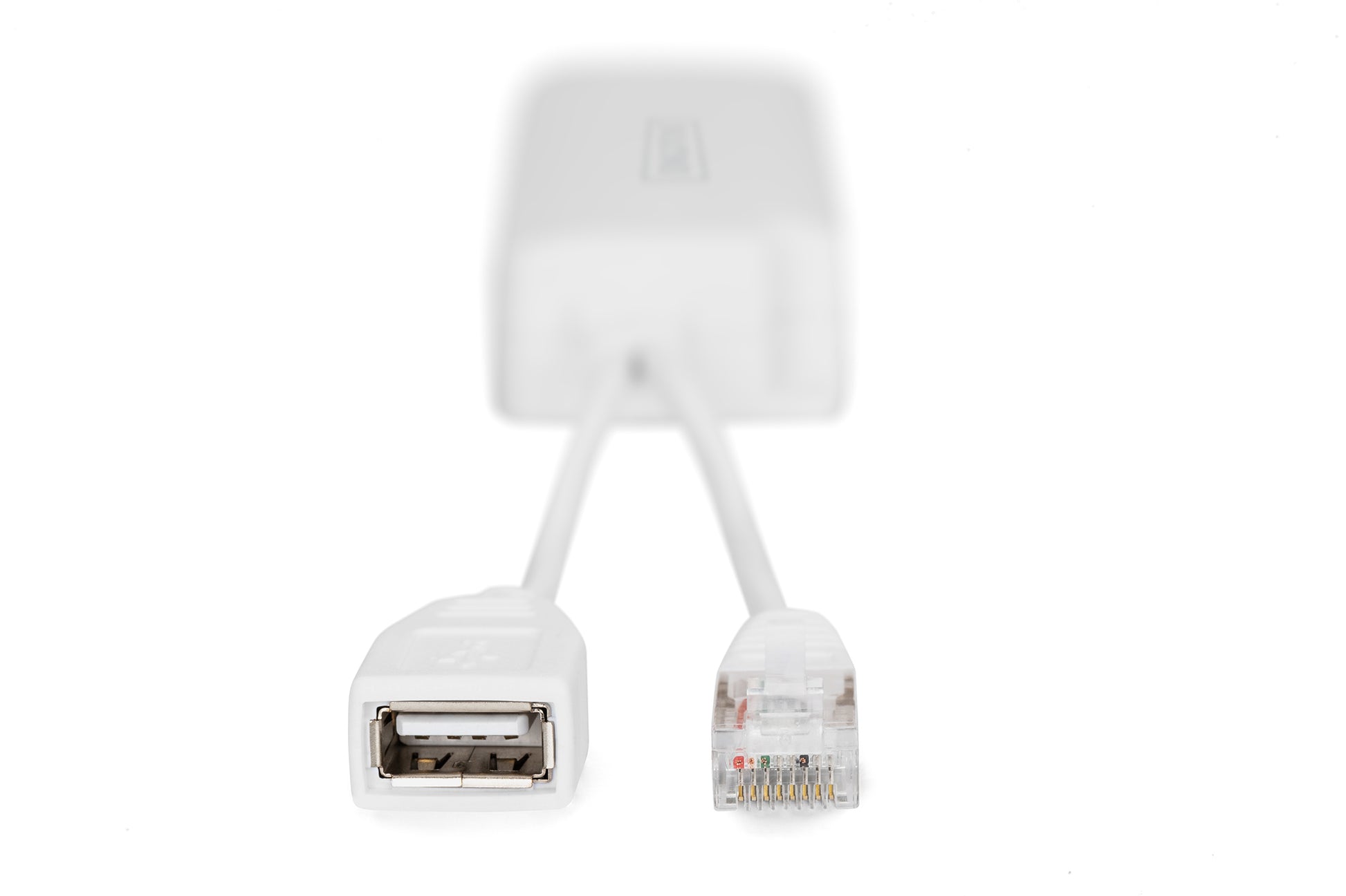 Digitus PoE-Splitter RJ-45 zu USB-A – PoE+ (IEEE 802.3at), 10/100 Mbit/s, 5 V/2,5 A, 0,124 m – Weiss