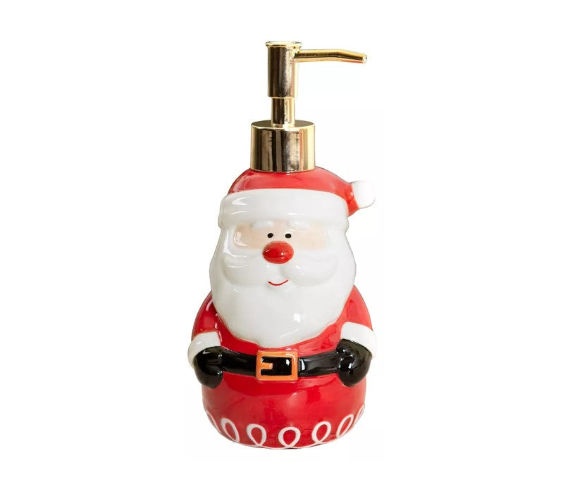 Diaqua Santa Claus Seifenspender – Keramik, Rot, Weiss, 390 ml